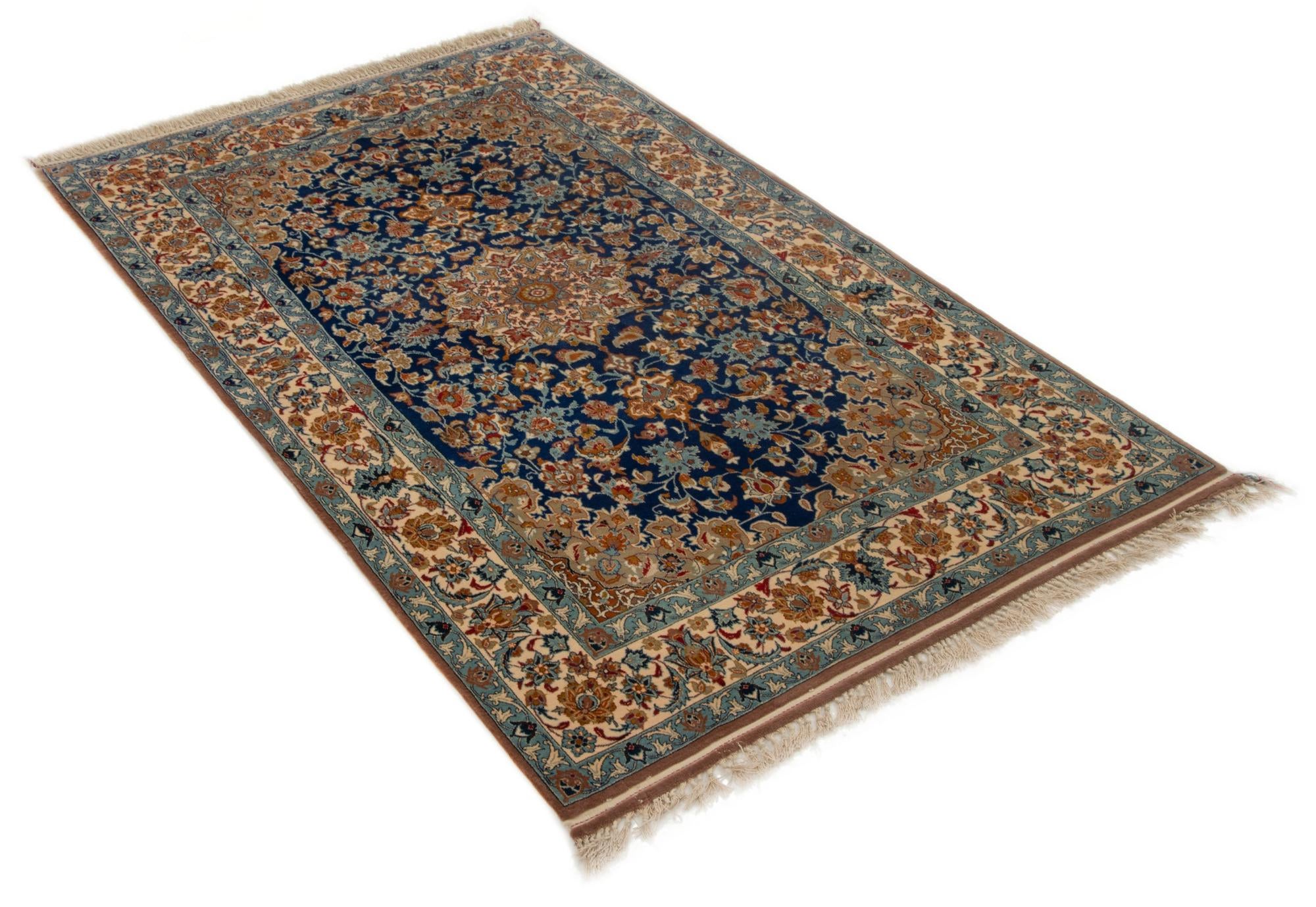 3' 4 x 5' 1 Hand Knotted Isfahan Persian Rug
