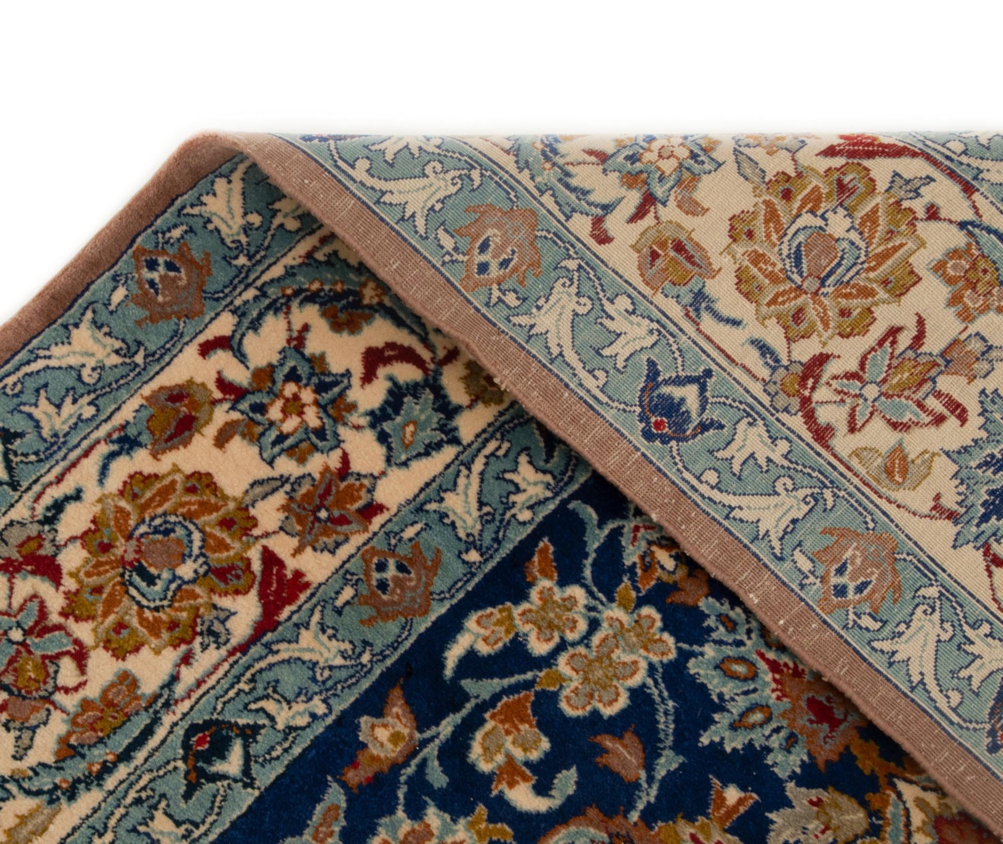 3' 4 x 5' 1 Hand Knotted Isfahan Persian Rug
