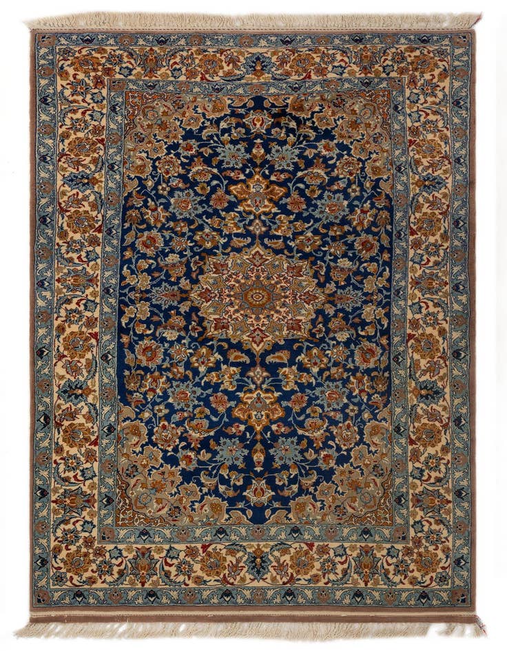 Detail image of 3' 4 x 5' 1 Hand Knotted Isfahan Persian Rug