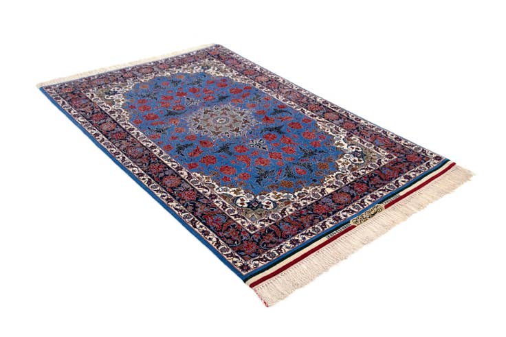 Detail image of 3' 9 x 5' 9 Hand Knotted Isfahan Persian Rug