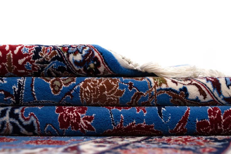 Detail image of 3' 9 x 5' 9 Hand Knotted Isfahan Persian Rug