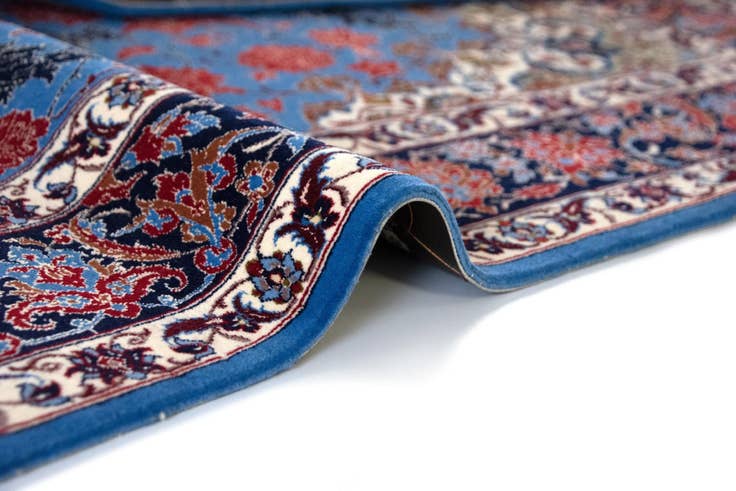 Detail image of 3' 9 x 5' 9 Hand Knotted Isfahan Persian Rug