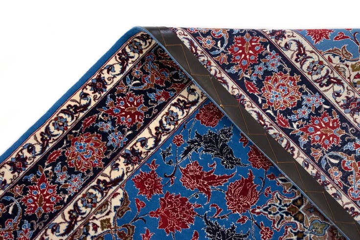 Detail image of 3' 9 x 5' 9 Hand Knotted Isfahan Persian Rug