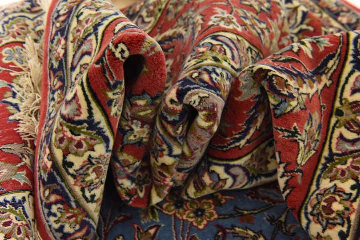 6' 7 x 10' Hand Knotted Isfahan Persian Rug