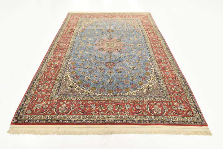 6' 7 x 10' Hand Knotted Isfahan Persian Rug