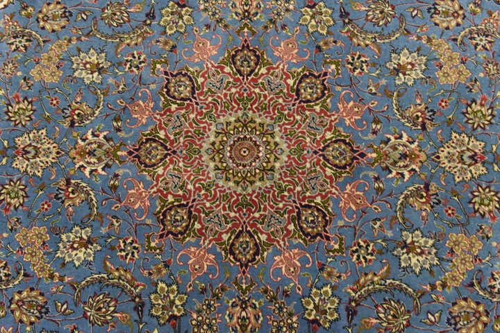 6' 7 x 10' Hand Knotted Isfahan Persian Rug