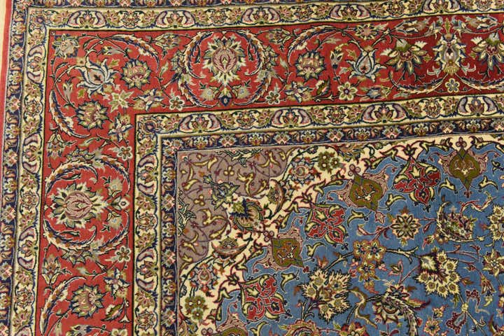 6' 7 x 10' Hand Knotted Isfahan Persian Rug