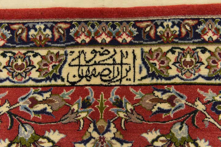6' 7 x 10' Hand Knotted Isfahan Persian Rug