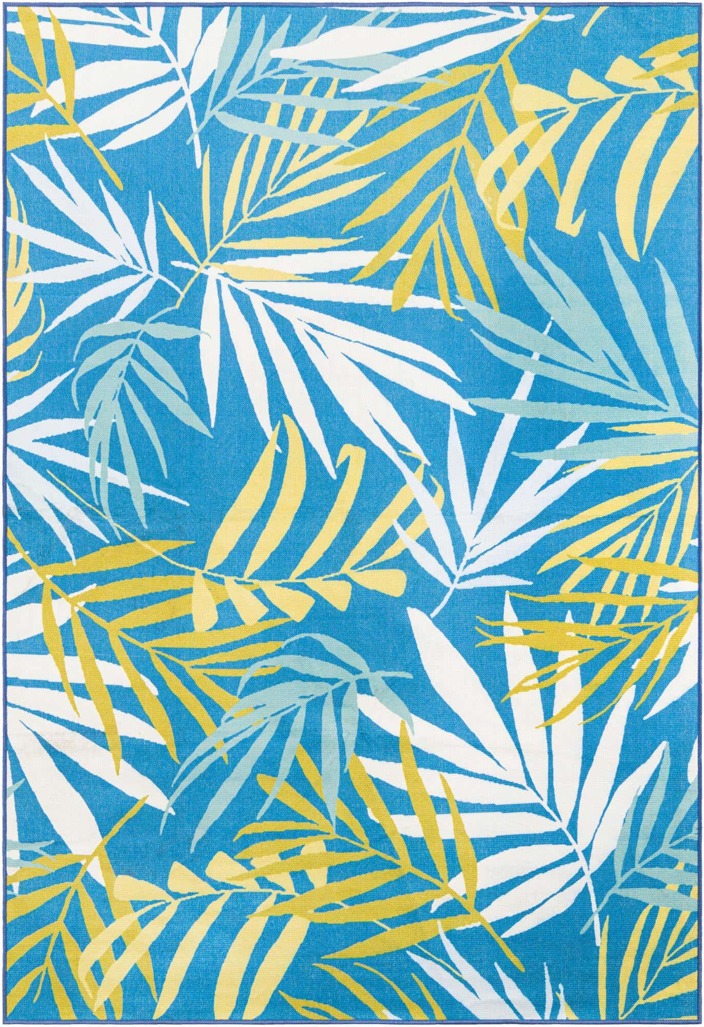 6' 1 x 9' Easy-Clean Jill Zarin Caribbean Indoor / Outdoor Rug