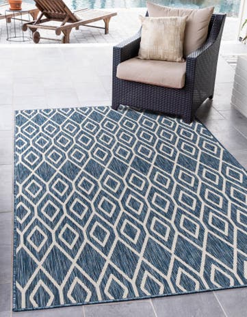 7' 10 x 10' Easy-Clean Jill Zarin Turks and Caicos Indoor / Outdoor Rug