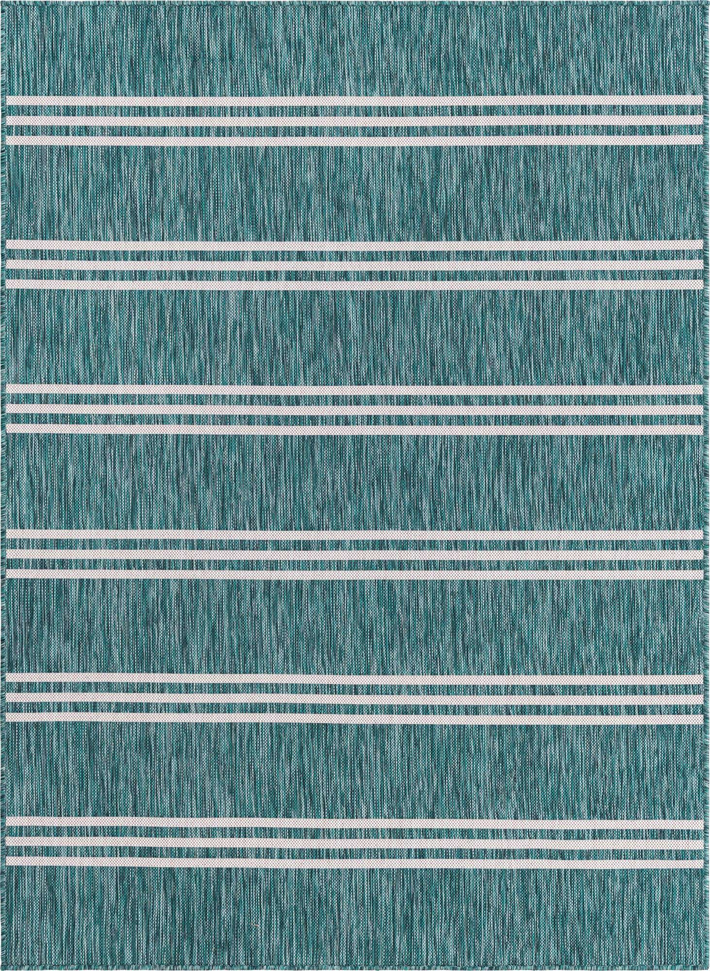 Custom Blue Easy-Clean Jill Zarin Indoor / Outdoor Rug
