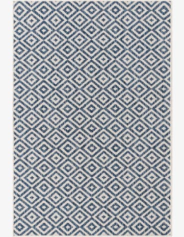 Blue Easy-Clean Jill Zarin Costa Rica Indoor / Outdoor Rug
