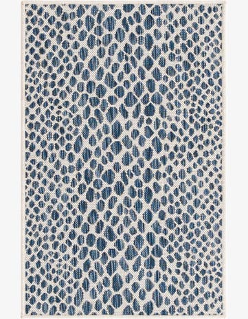 Blue Easy-Clean Jill Zarin Cape Town Indoor / Outdoor Rug