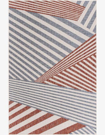 Blue Easy-Clean Jill Zarin Indoor / Outdoor Rug