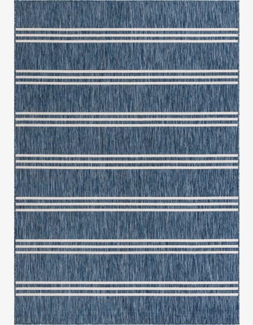 Blue Easy-Clean Jill Zarin Anguilla Indoor / Outdoor Rug