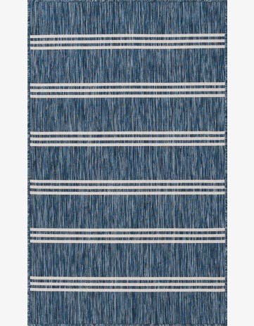 Blue Easy-Clean Jill Zarin Anguilla Indoor / Outdoor Rug