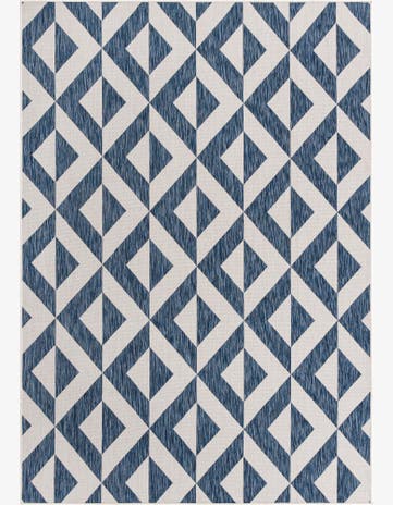 Blue Easy-Clean Jill Zarin Napa Indoor / Outdoor Rug