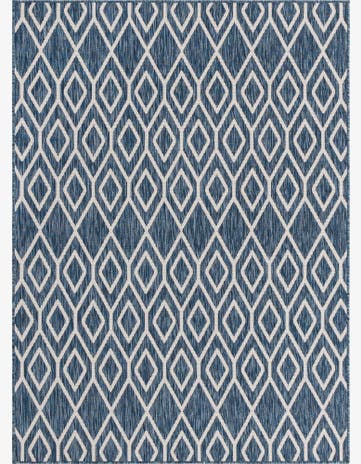 Blue Easy-Clean Jill Zarin Turks and Caicos Indoor / Outdoor Rug