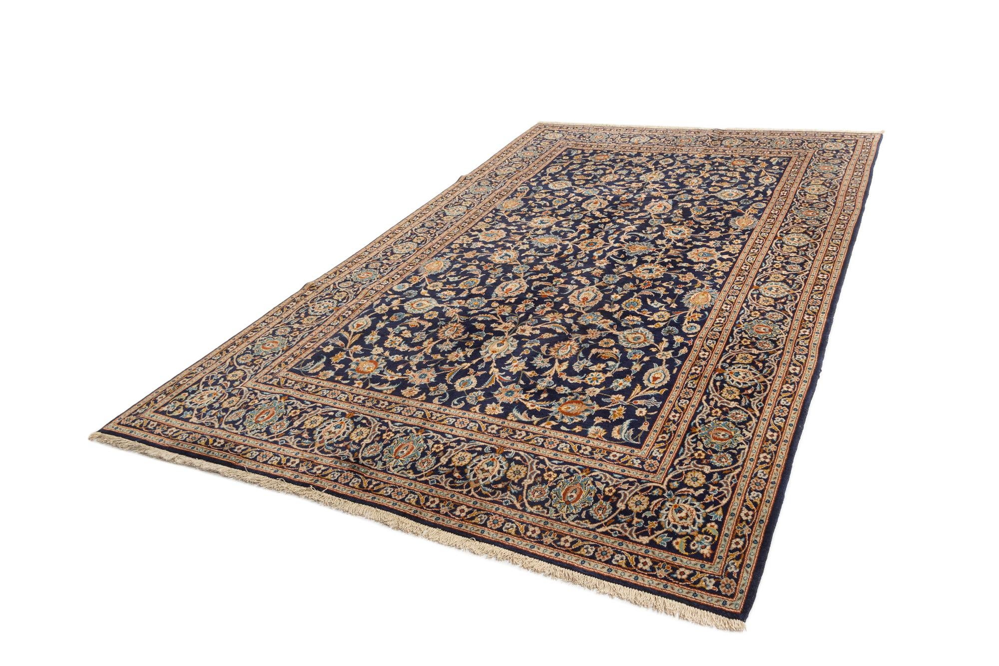 7' 2 x 11' 3 Kashan Wool Rug