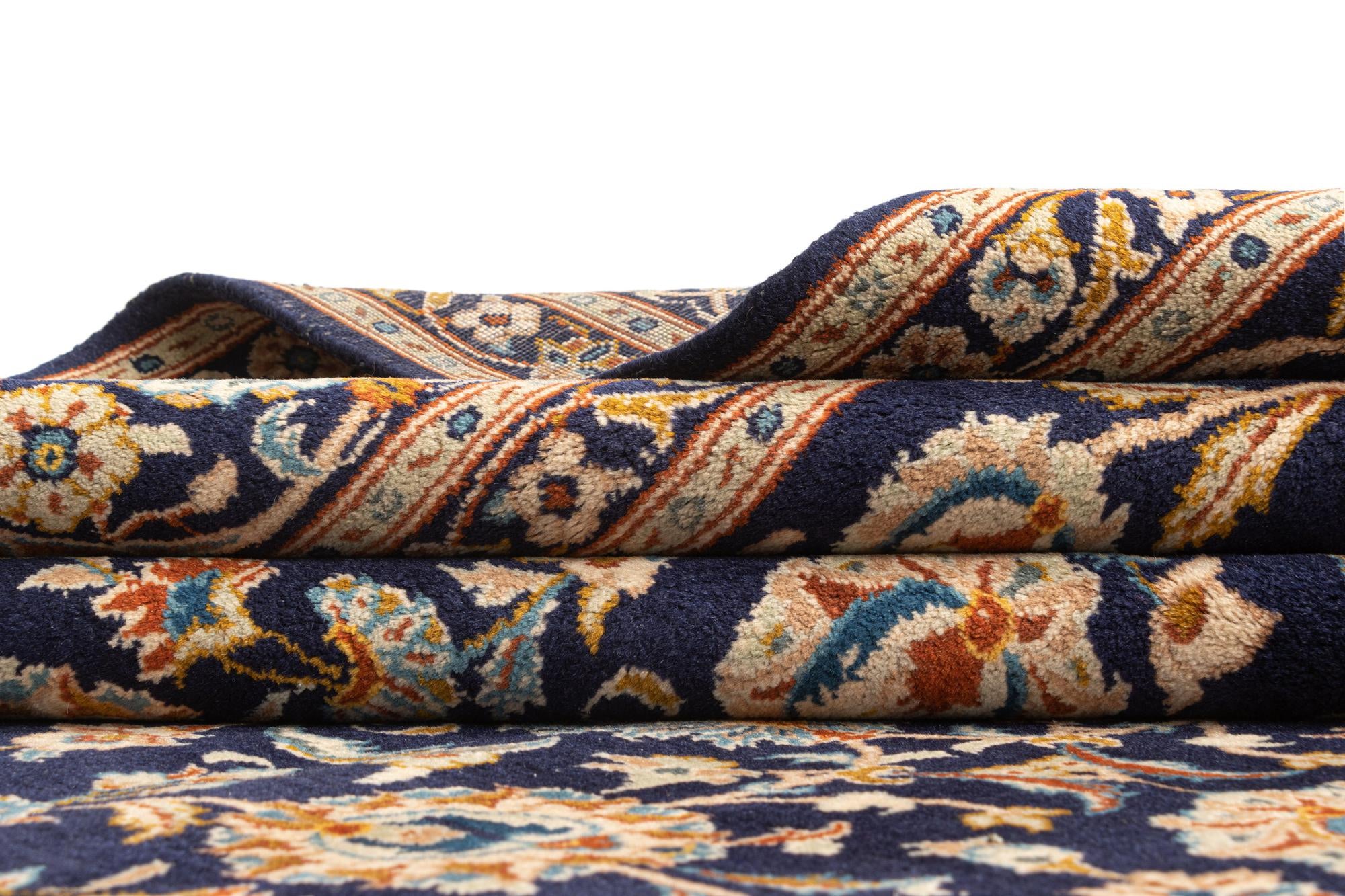 7' 2 x 11' 3 Kashan Wool Rug