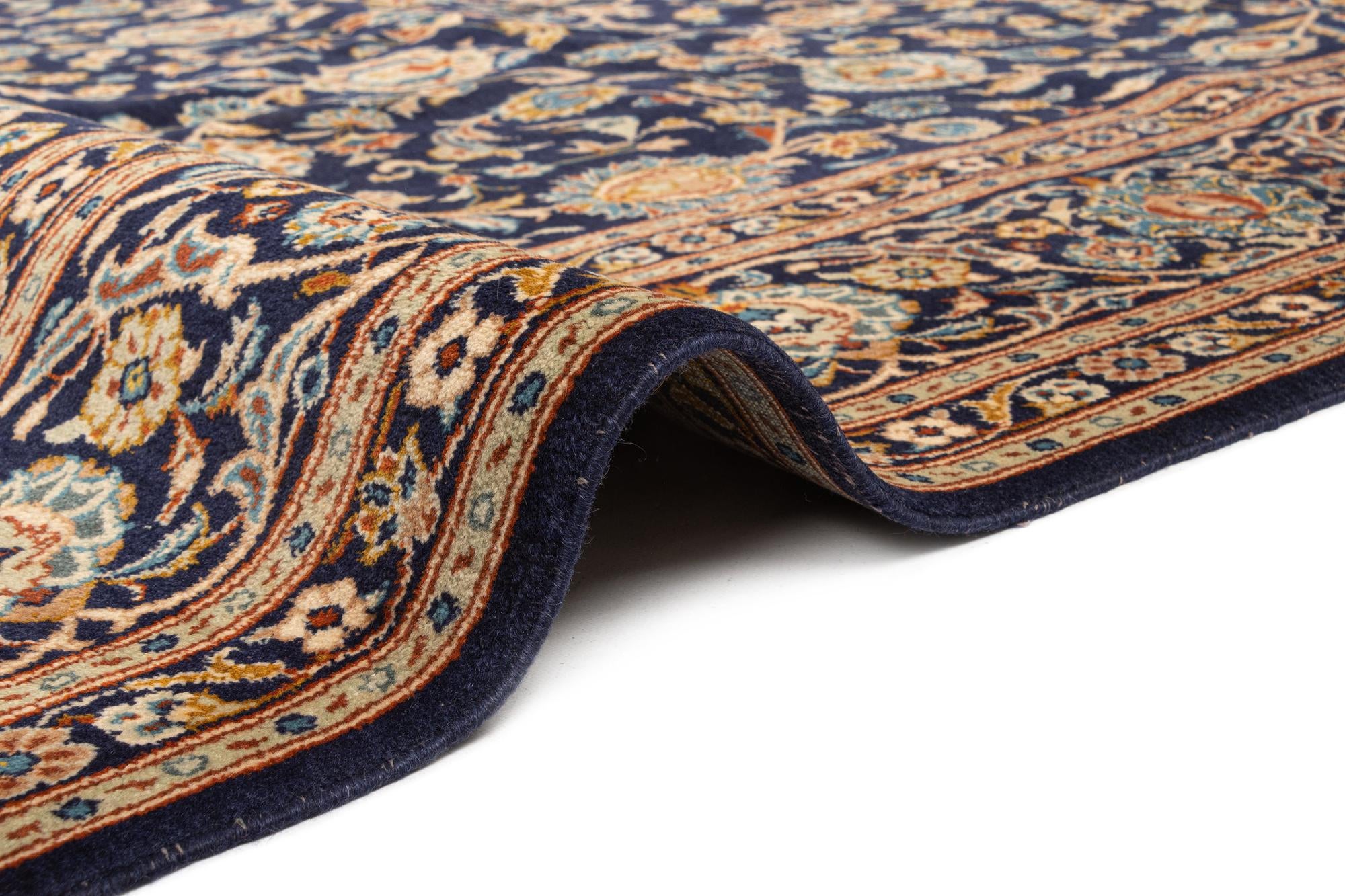 7' 2 x 11' 3 Kashan Wool Rug