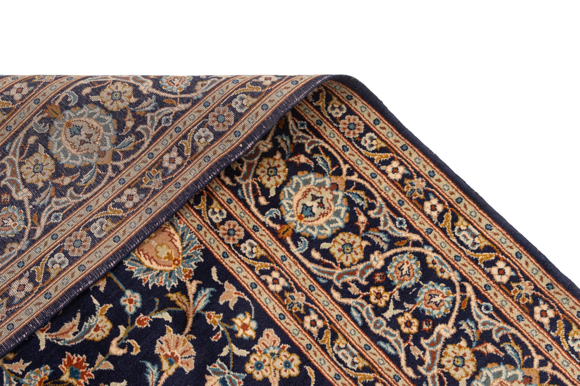 7' 2 x 11' 3 Kashan Wool Rug