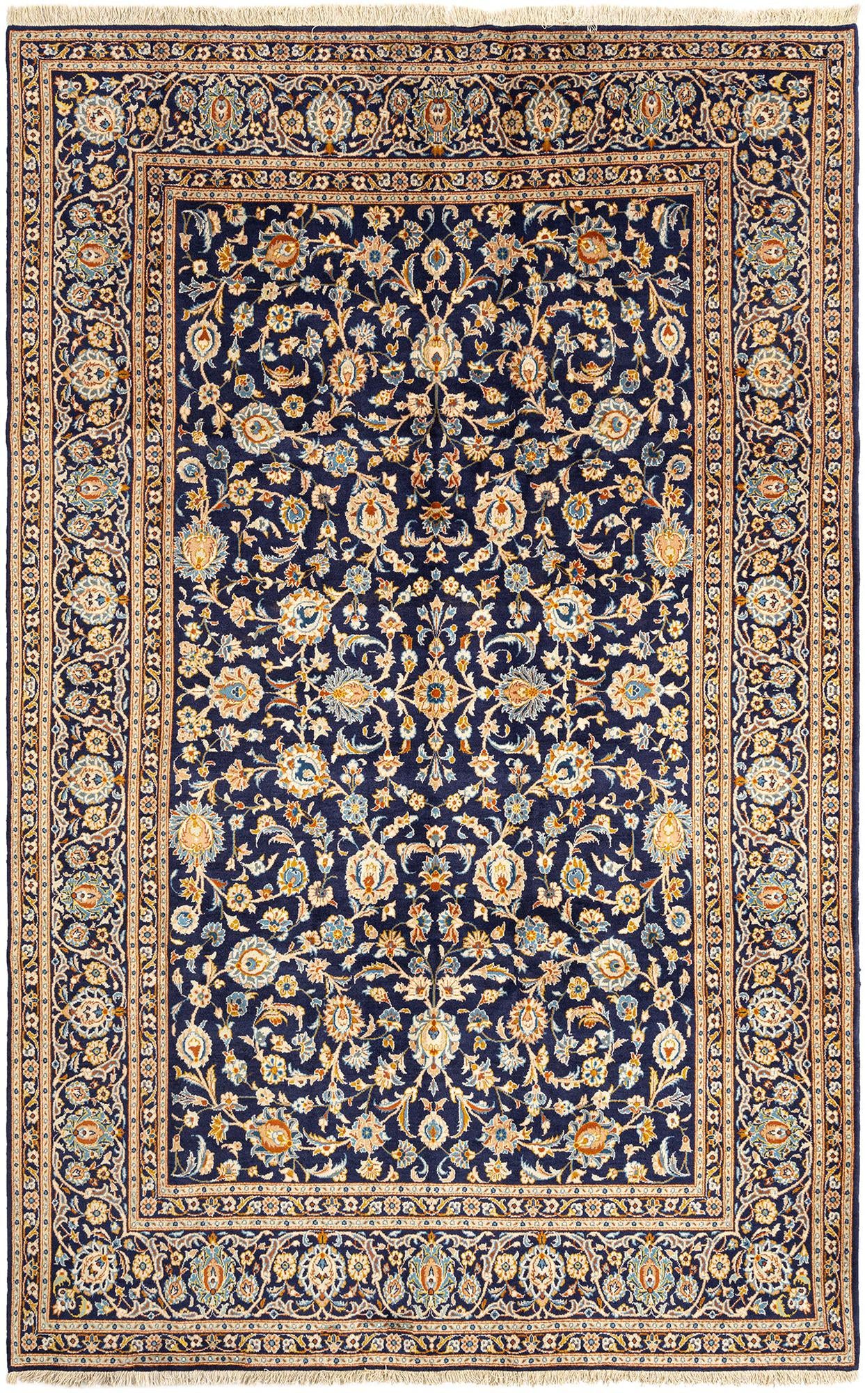 7' 2 x 11' 3 Kashan Wool Rug