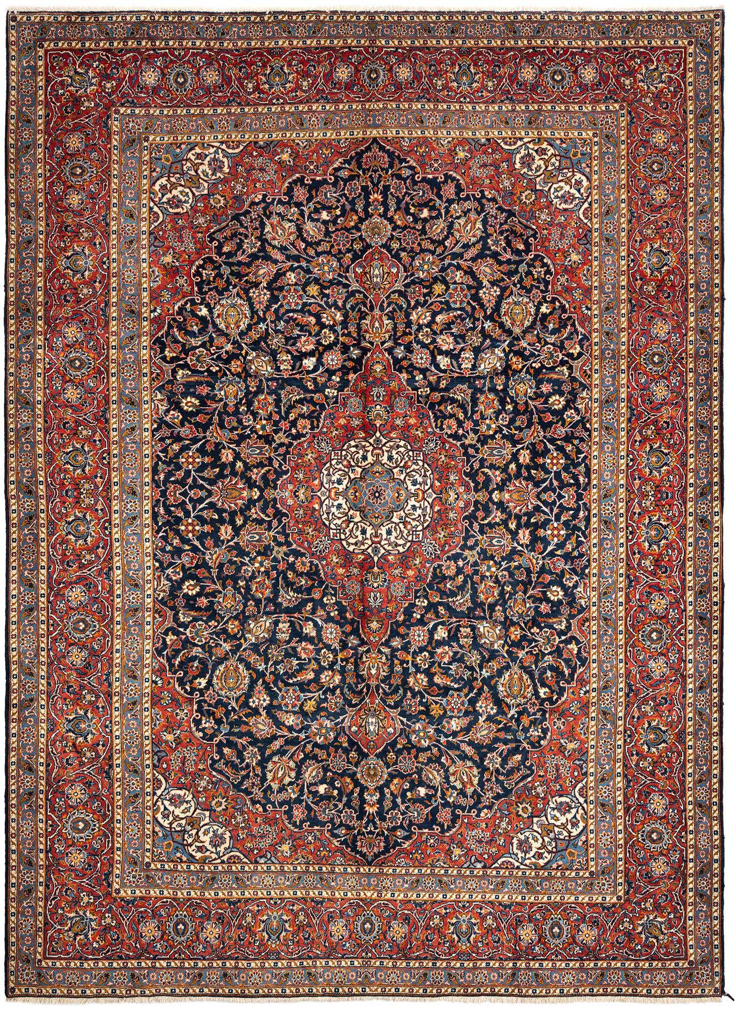8' 6 x 11' 11 Kashan Wool Rug