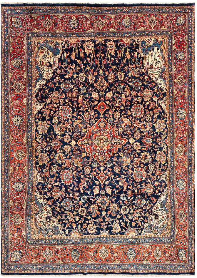 Detail image of 7' 10 x 10' 10 Kashan Wool Rug