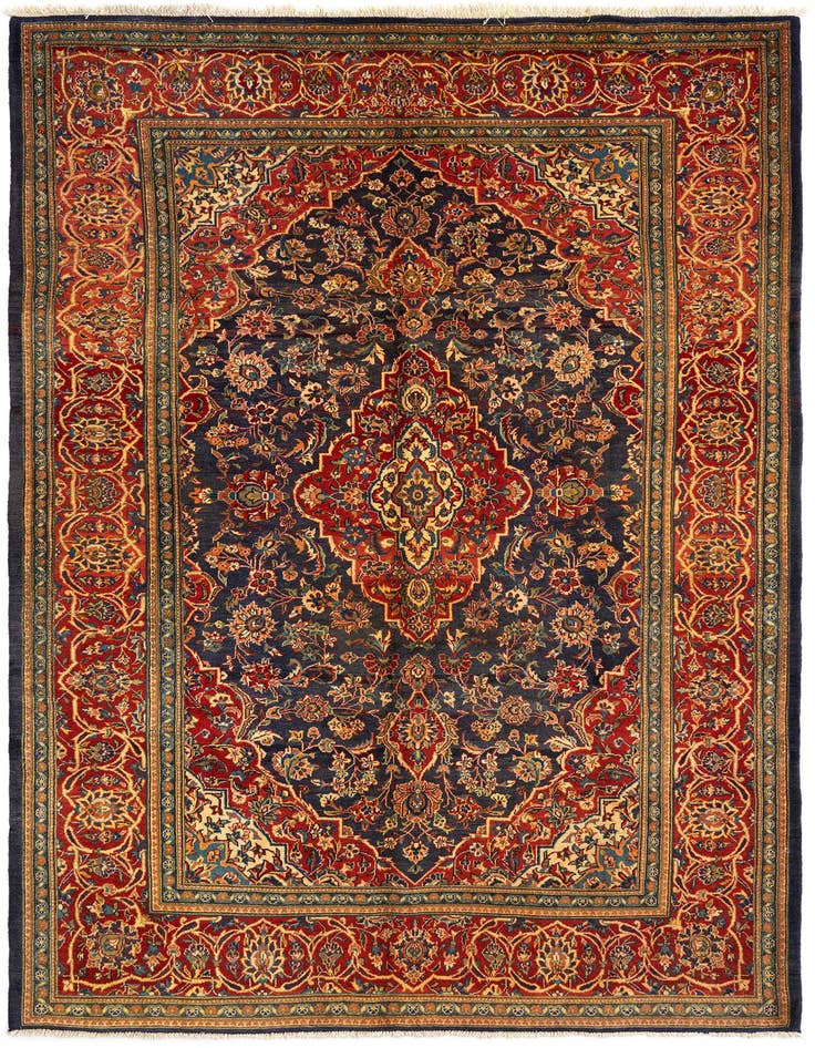 Detail image of 6' 9 x 10' 4 Kashan Wool Rug