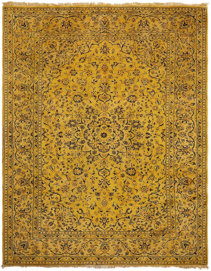 Detail image of 8' 1 x 11' 4 Kashan Wool Rug