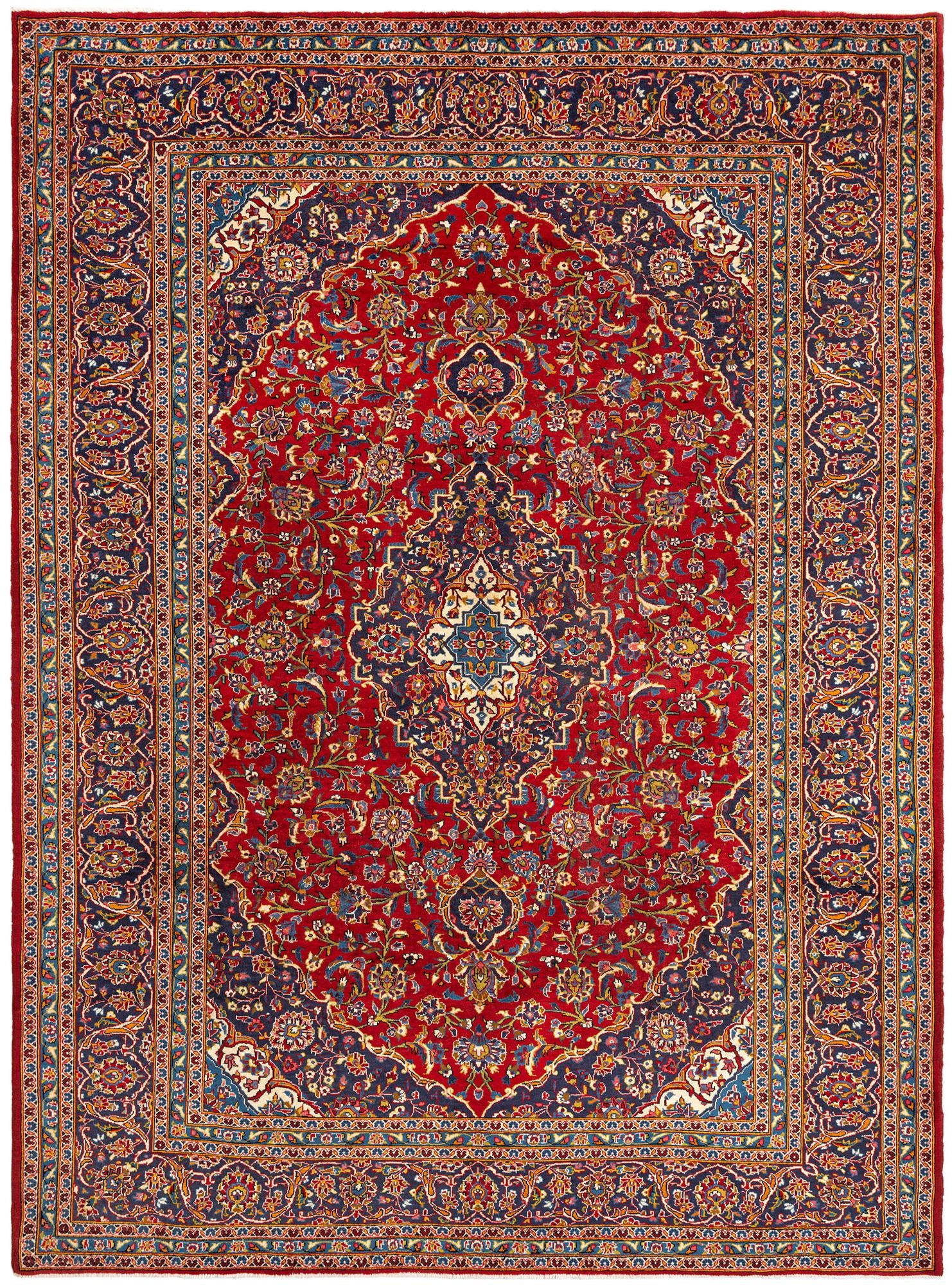 8' 3 x 11' 4 Kashan Wool Rug