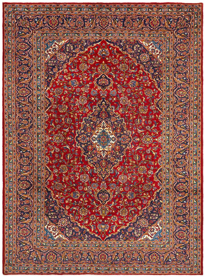 Detail image of 8' 3 x 11' 4 Kashan Wool Rug