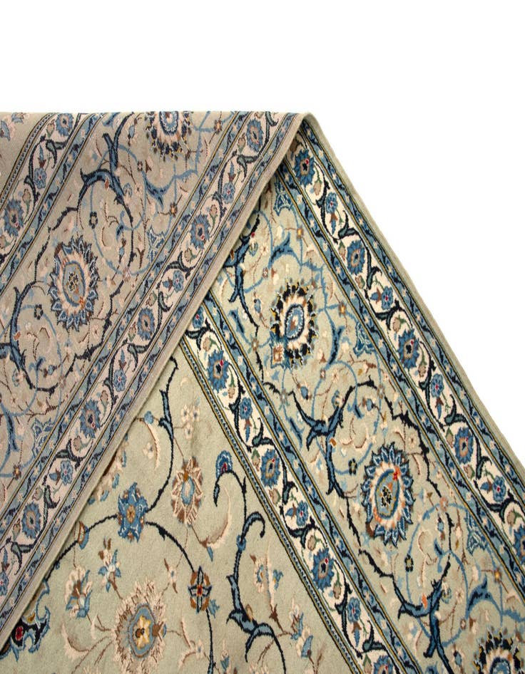 Detail image of 9' 7 x 12' 7  Hand Knotted Kashan Persian Wool Rug