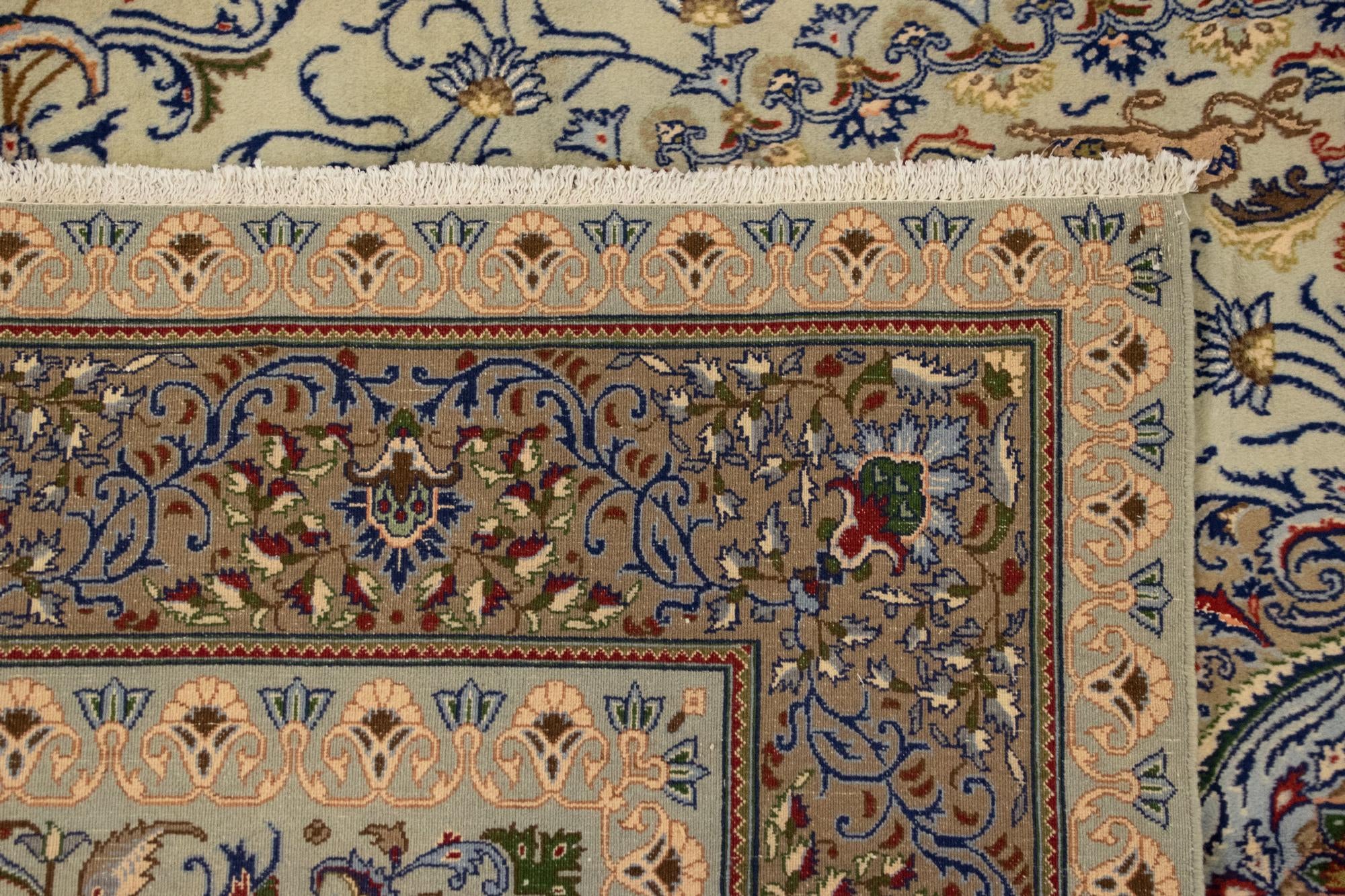 6' 6 x 10' Hand Knotted Kashan Persian Rug