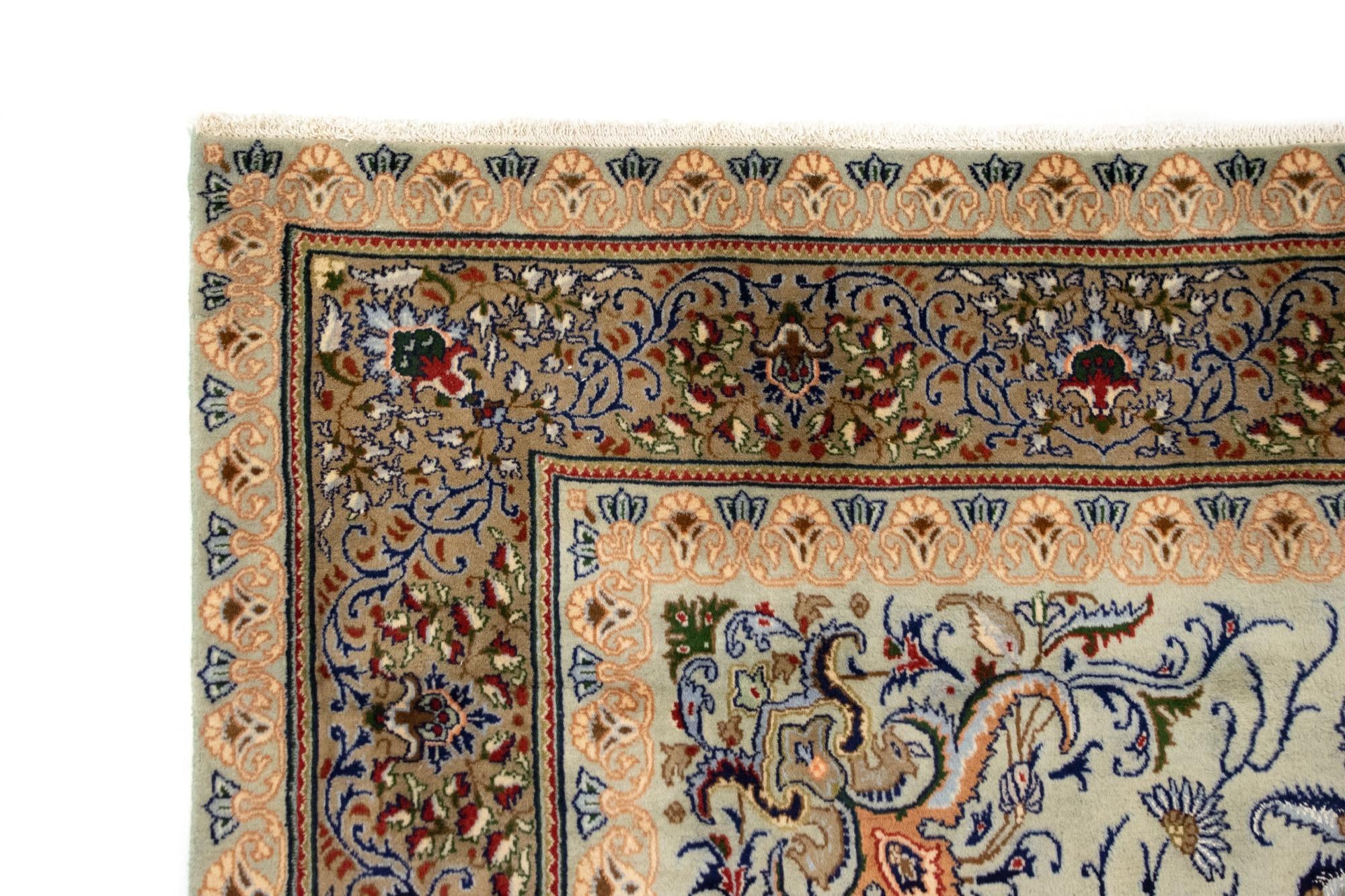 6' 6 x 10' Hand Knotted Kashan Persian Rug