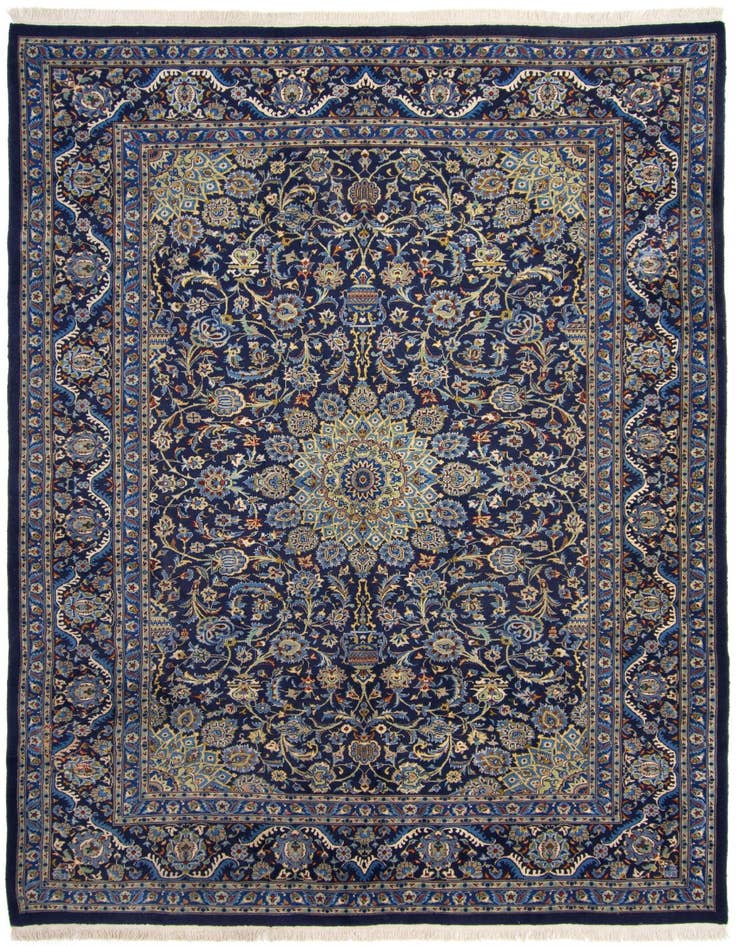 Detail image of 8' 5 x 11' 7 Hand Knotted Kashan Persian Rug