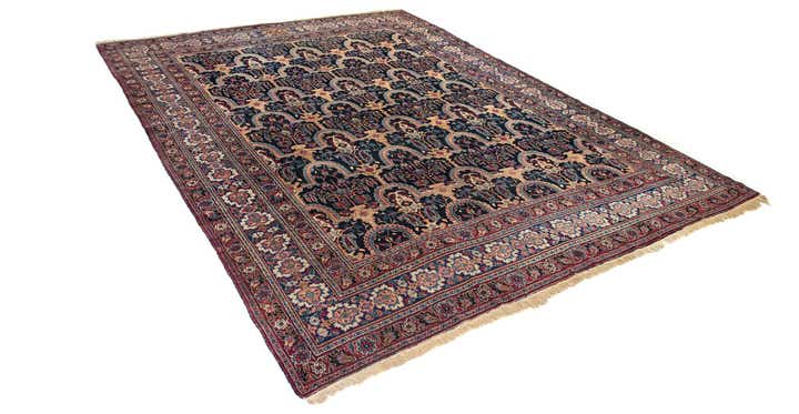 9' 9 x 12' 8 Hand Knotted Kashan Persian Wool Rug