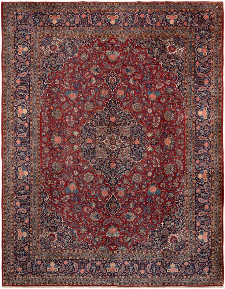 Detail image of 10' 6 x 13' 6 Kashan Rug