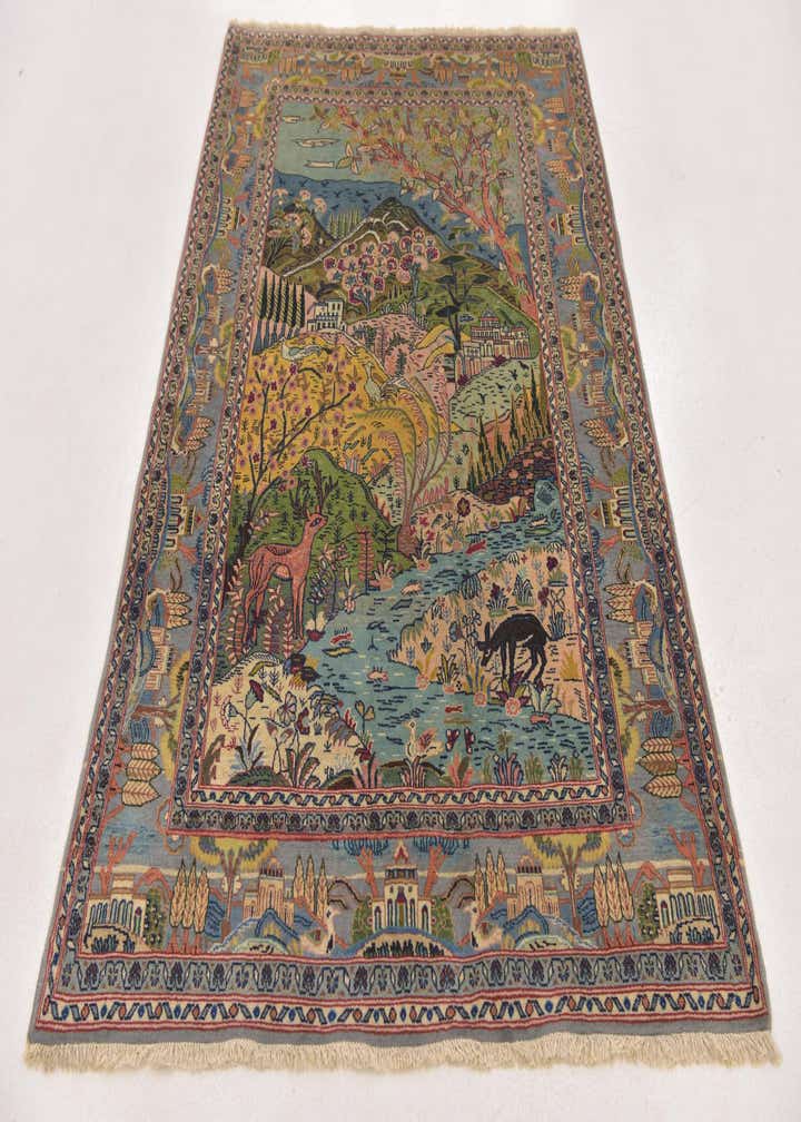 4' 2 x 6' 3 Hand Knotted Kashan Persian Rug