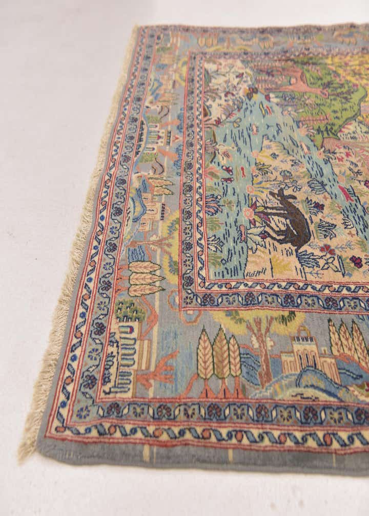 4' 2 x 6' 3 Hand Knotted Kashan Persian Rug