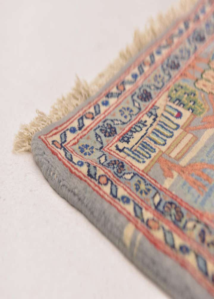 4' 2 x 6' 3 Hand Knotted Kashan Persian Rug