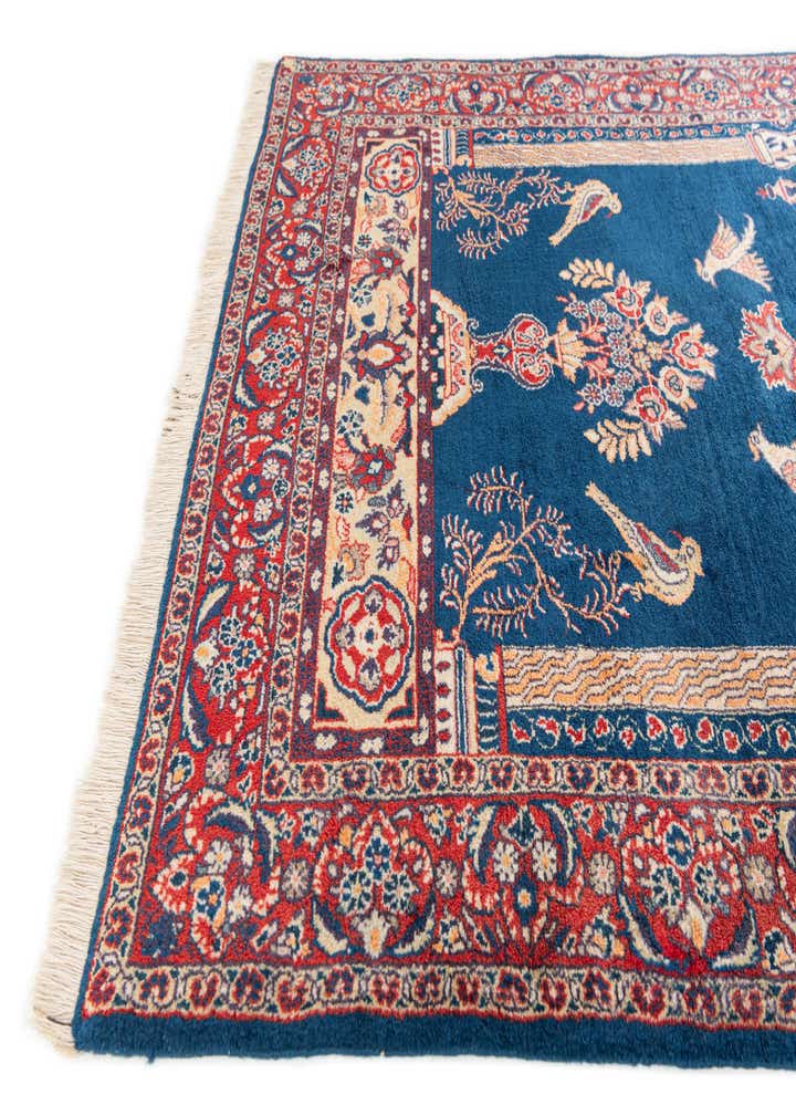 3' 6 x 5' Hand Knotted Kashan Persian Wool Rug