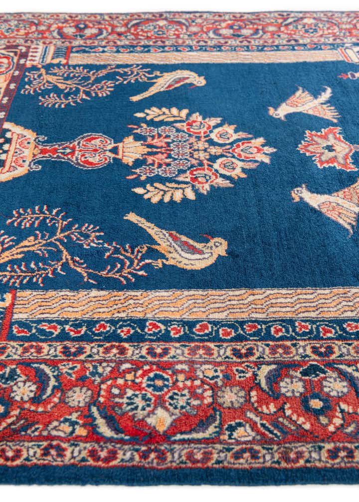3' 6 x 5' Hand Knotted Kashan Persian Wool Rug