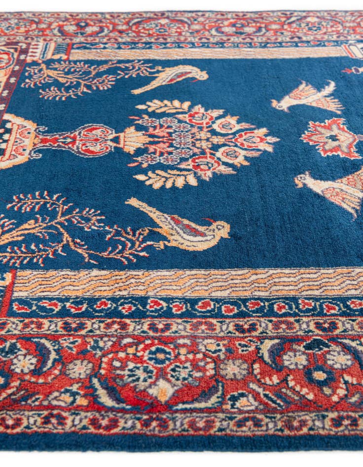 Detail image of 3' 6 x 5' Hand Knotted Kashan Persian Wool Rug