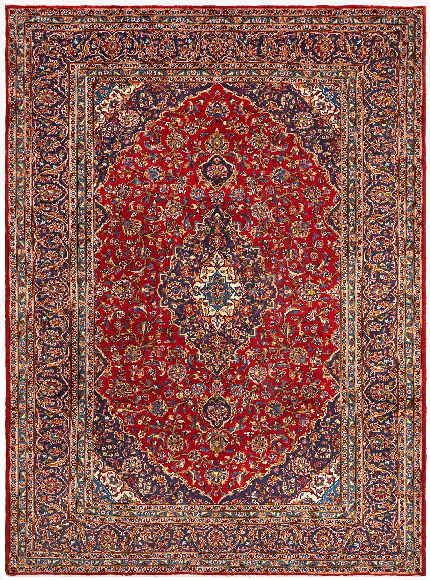 8' 3 x 11' 4 Kashan Wool Rug