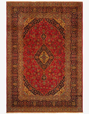 7' 10 x 11' 7 Kashan Wool Rug