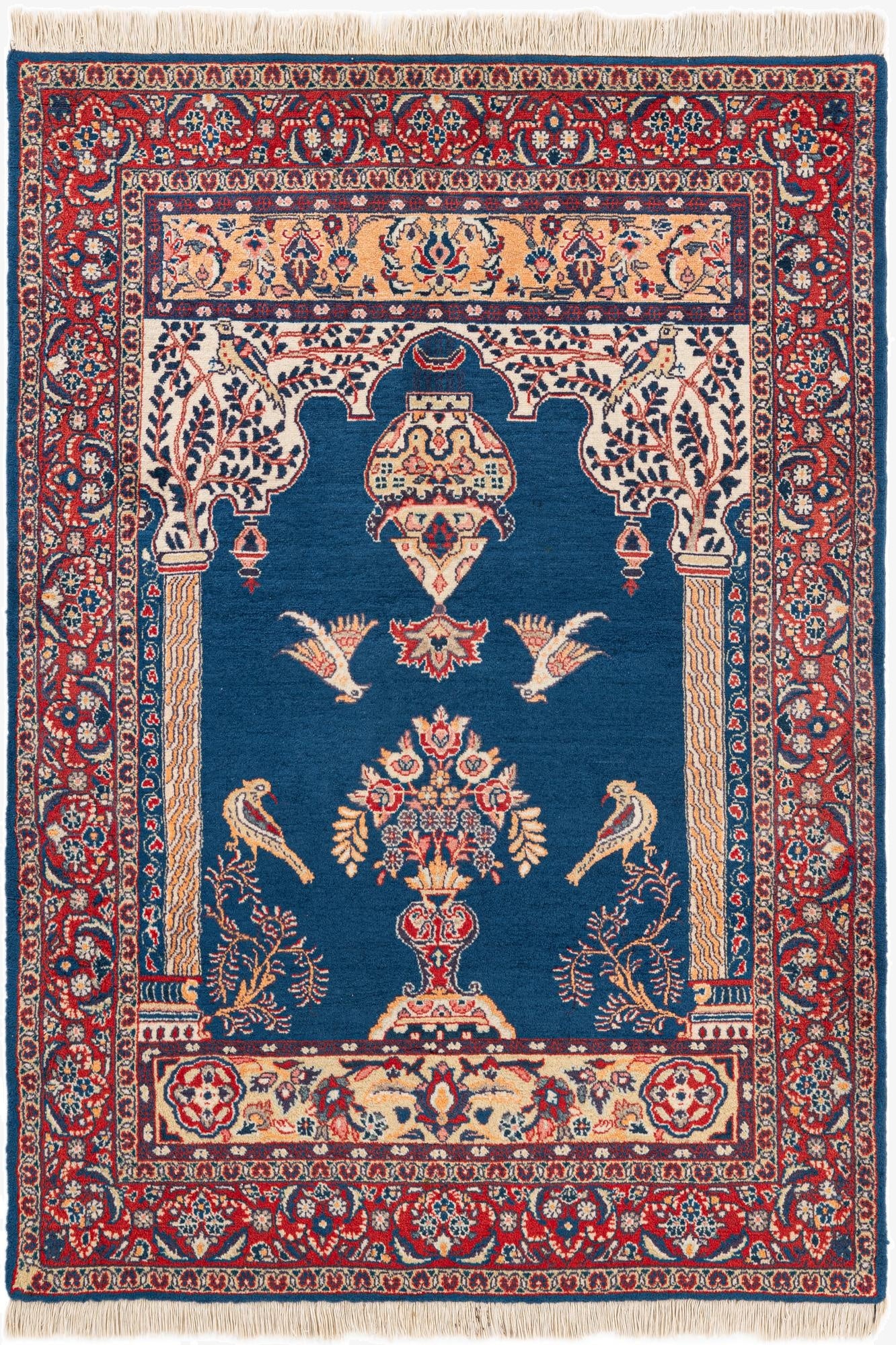 107cm x 152cm  Hand Knotted Kashan Persian Wool Rug
