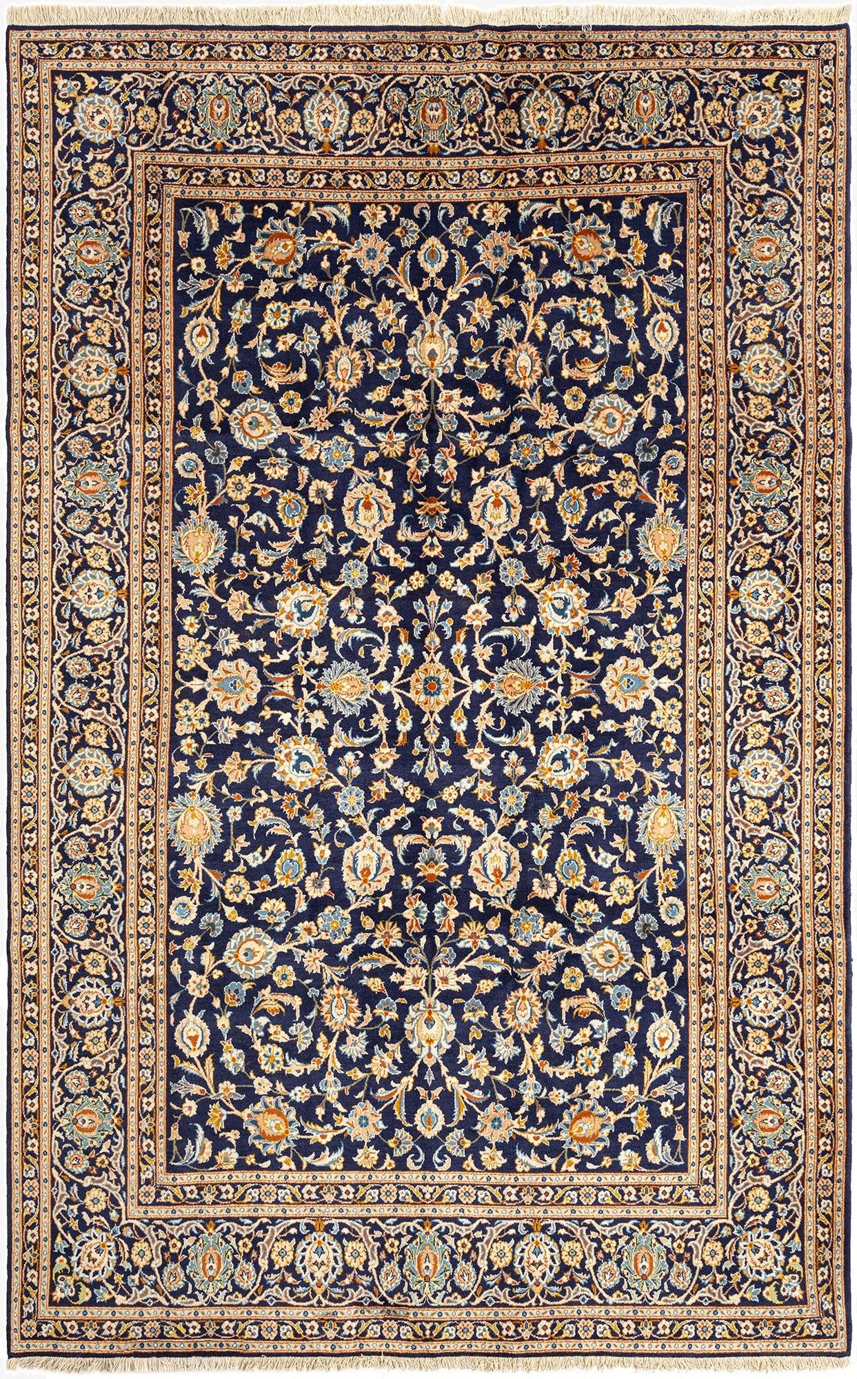 218cm x 345cm Kashan Wool Rug