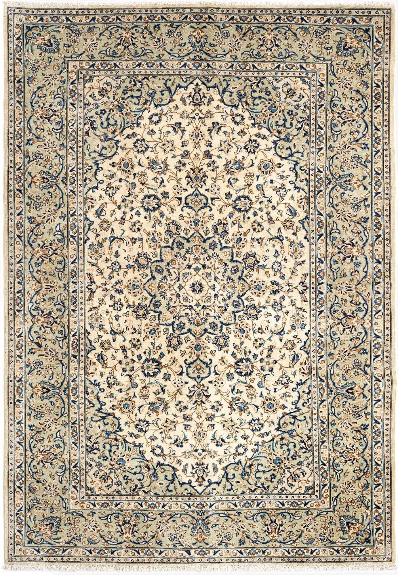 198cm x 290cm Kashan Wool Rug